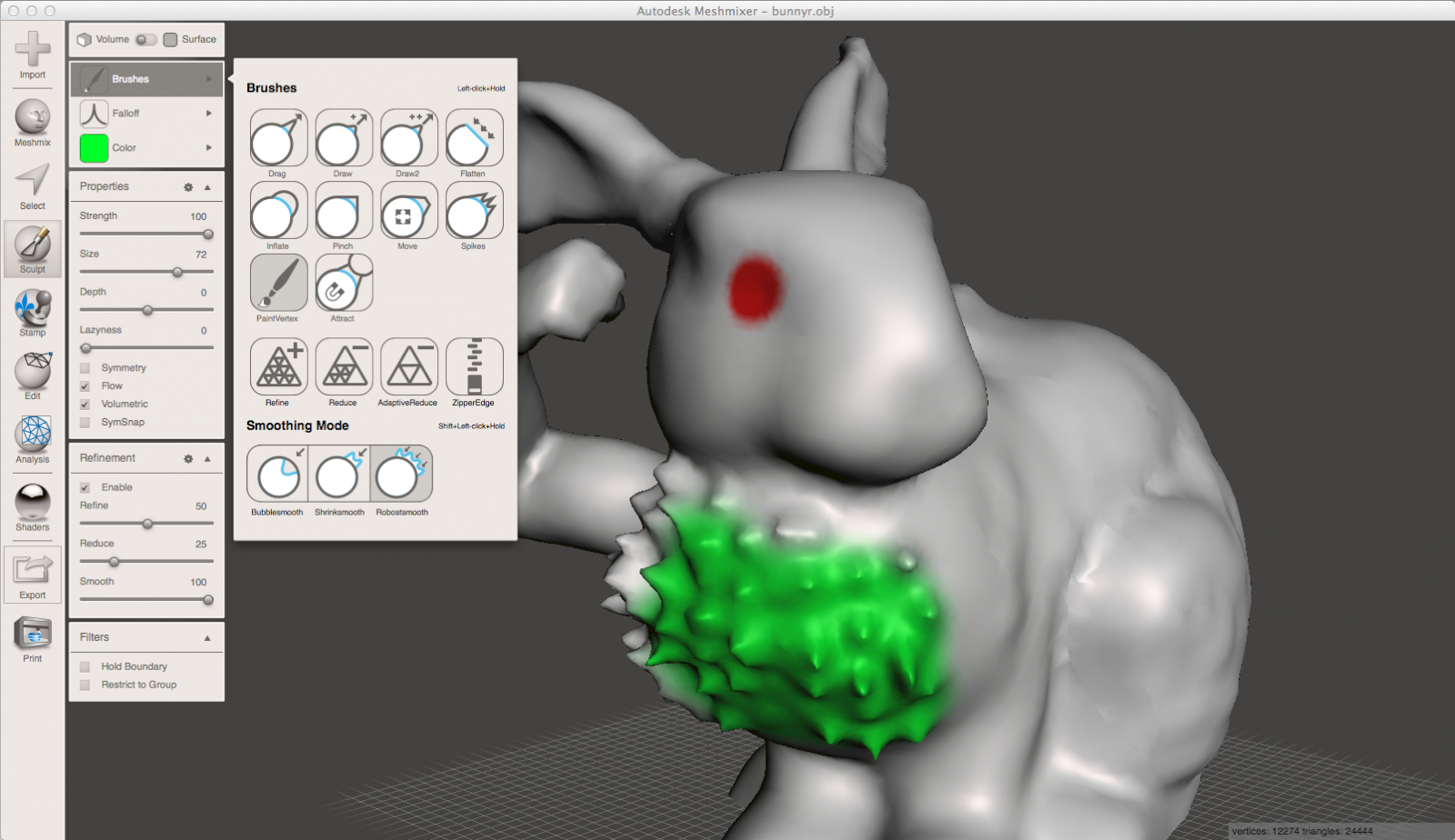 Meshmixer: digital clay modeling