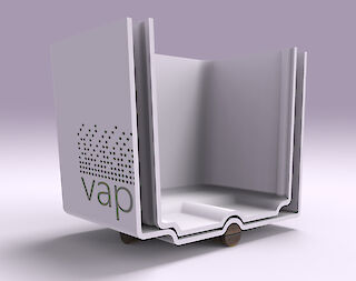 Vapora © Detail: Stecksystem und Bodenauflage.