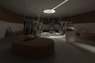 Ruh dich gelegentlich auf den Liegetischen aus und nutzte die Sitzbänke zum Austausch.